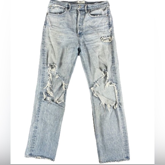 Agolde Jeans 27 grunge wide 90s High Rise Baggie Loose Distressed core thrashed - Picture 1 of 16